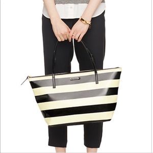 COPY - Kate Spade Pen Valley Sophie Black Cream Stripes